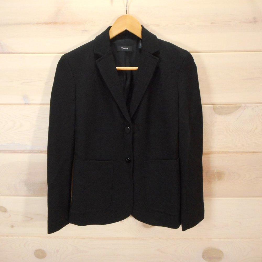 Theory Black Knit Blazer